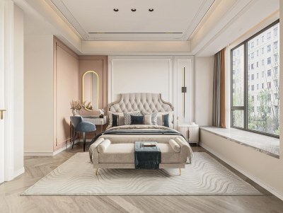 简欧卧室3D模型下载